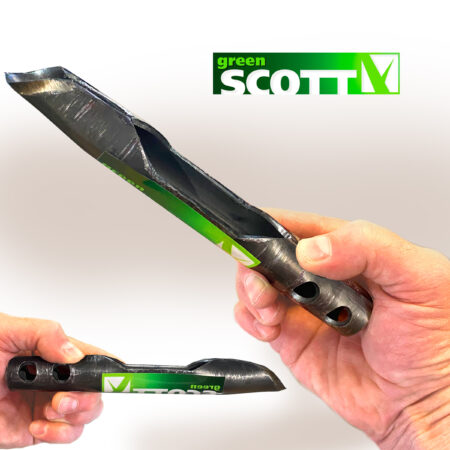 2 hole aerator tine for soil aeration